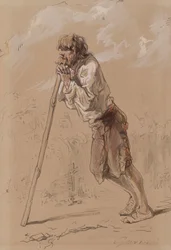Peasant Leaning on a Stick