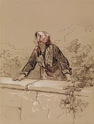 Peasant Woman Leaning on a Wall