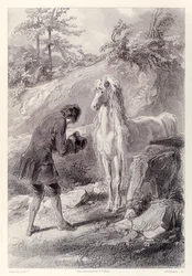 The Horse Stopped and Stared at Me, from French Edition of Gulliver