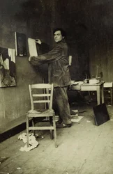 Amedeo Modigliani in His Studio, c.1915