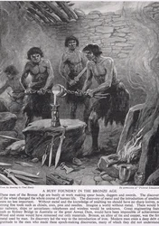 A Busy Foundry in the Bronze Age, illustration from 