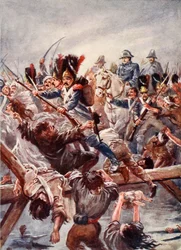 When the Remnant of the Guard Was Seen Clearing a Way for the Emperor, There Was a Rush, Illustration from 