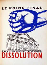 Dissolution of the Chamber of Deputies - nationalist cartoon by Paul Iribe, in “Parlons Français”