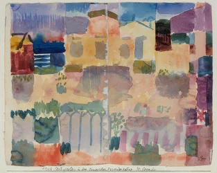 Garden in St. Germain, the European Quarter near Tunis. 1914