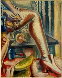 Leg with Pink Stocking