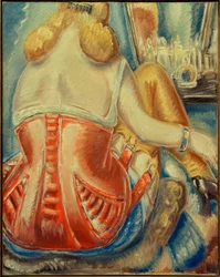 Woman in Pink Corset