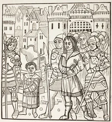 King St Louis and His Brothers Captured by the Saracens in 1250