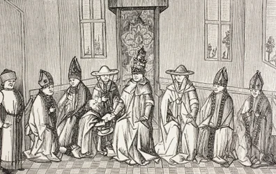 Peter the Hermit Delivering the Message of Simeon to Pope Urban II