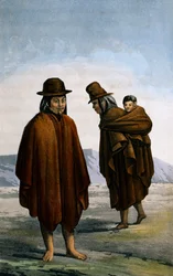 Plain Indians of Bogota, engraving by Paul Legrand