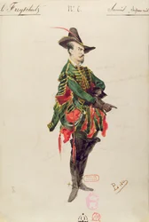 Costume of the Hunter Samiel for the opera 