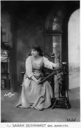 Henriette Rosine Bernard aka Sarah Bernhardt (1844-1923) as "Joan of Arc" by Jules Barbier