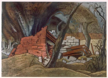Shell Bursting, from British Artists at the Front, Continuation of The Western Front, Part Three
