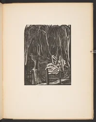 Winter Wood, illustration from "Places. 7 prints reproduced from woodblocks designed and engraved by Paul Nash, with illustrations in prose". London, William Heinemann