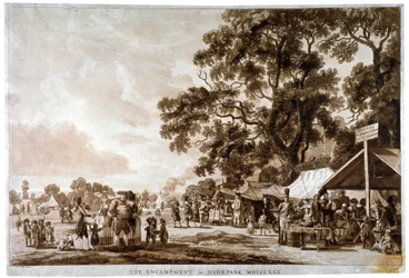Army camp in Hyde Park, London