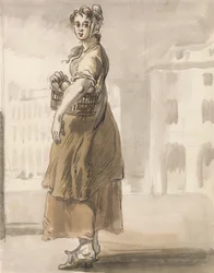London Cries: A Girl with a Basket of Oranges