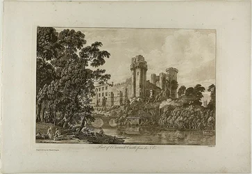 Part of Warwick Castle from the Southeast, plate 4