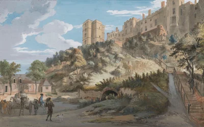 The Hundred Steps and Winchester Tower, Windsor Castle, Berkshire