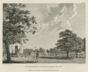 View of the Encampment in Hyde Park from Marshal Sax