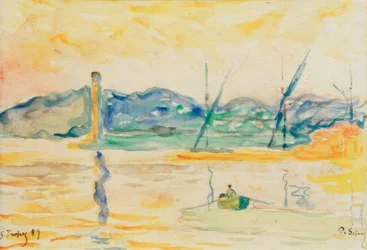 Harbor Entrance of Saint-Tropez at Sunset