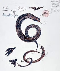 Snakes - Drawing by Paul Valéry