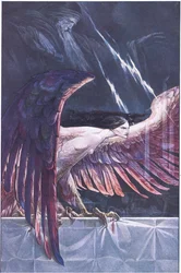 Ariel as a harpy, illustration from The Tempest, 1908
