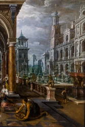 Solomon Welcoming the Queen of Sheba to His Palace