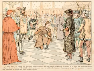 Illustration taken from the book Joan of Arc by Theodore Cahu and illustrated by Paul De Semant: On March 9