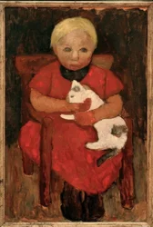 Seated Peasant Child with Cat