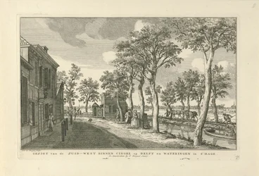 View of the Southwest Inner Canal (South Wall) in The Hague