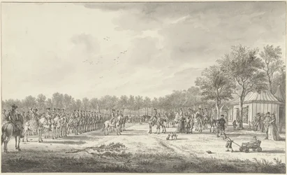Review of the Cavalry by Prince William V on the Malieveld in The Hague, 1770