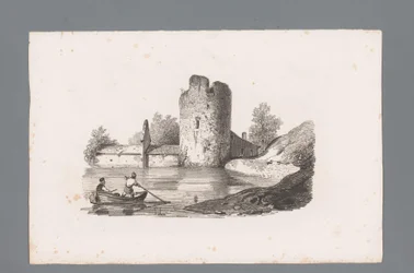 Two Figures in a Boat by a Ruin (Principles of Landscapes)