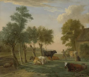 Cows in a Meadow near a Farm, 1653