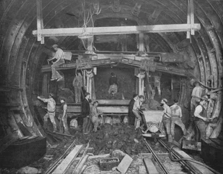 Excavating a Tube Railway, Great Northern and City Railway, London