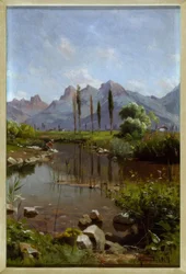 Stream Bank at Lake Geneva