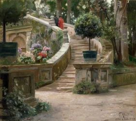 In the park of the Villa d