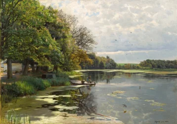 P. Mönsted, Sunny Spring Day by the Water