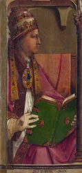 Pope Pius II, size: 116x52, c. 1473-1475, National Gallery of the Marche, Urbino