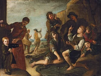 Boys Playing Dice