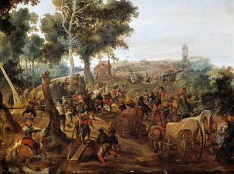 Attack on a supply column during the Thirty Years War