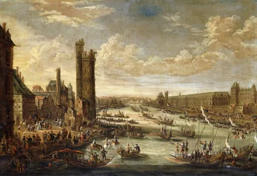 A View of Paris looking toward the Louvre and the Tour de Nesle