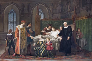 Charles VIII visiting Gian Galeazzo Sforza in Pavia Castle