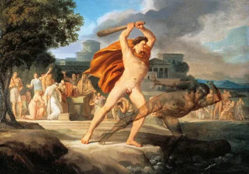 Hercules defeats Thanatos