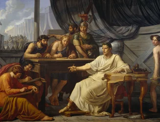 Julius Caesar dictating Commentaries