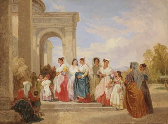 The procession to the christening