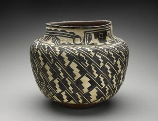 Jar with Step Motif