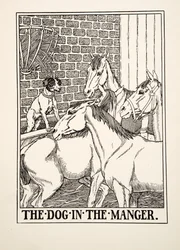 The Dog in the Manger, from A Hundred Fables of Aesop