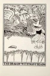 The Dragon with Many Heads, from Fontaine Fables, pub. 1905