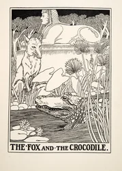The Fox and the Crocodile, from A Hundred Fables of Aesop