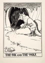 The Fox and the Wolf, from A Hundred Fables of Aesop, published 1903