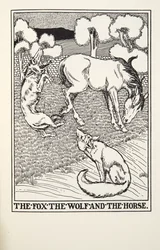 The Fox, the Wolf and the Horse, from Fontaine Fables, pub. 1905